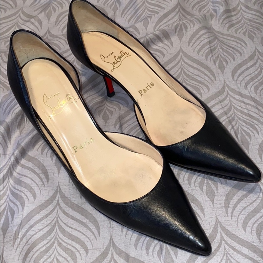 Christian Louboutin Black Kitten Heels